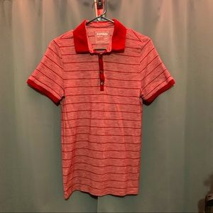 Express Men’s XS Short Sleeve Polo/Henley Red